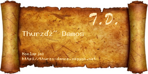 Thurzó Damos névjegykártya